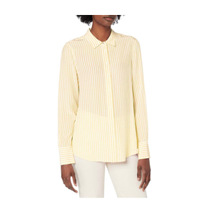 Tommy Hilfiger dámská žlutá košile s proužkem - M (791)